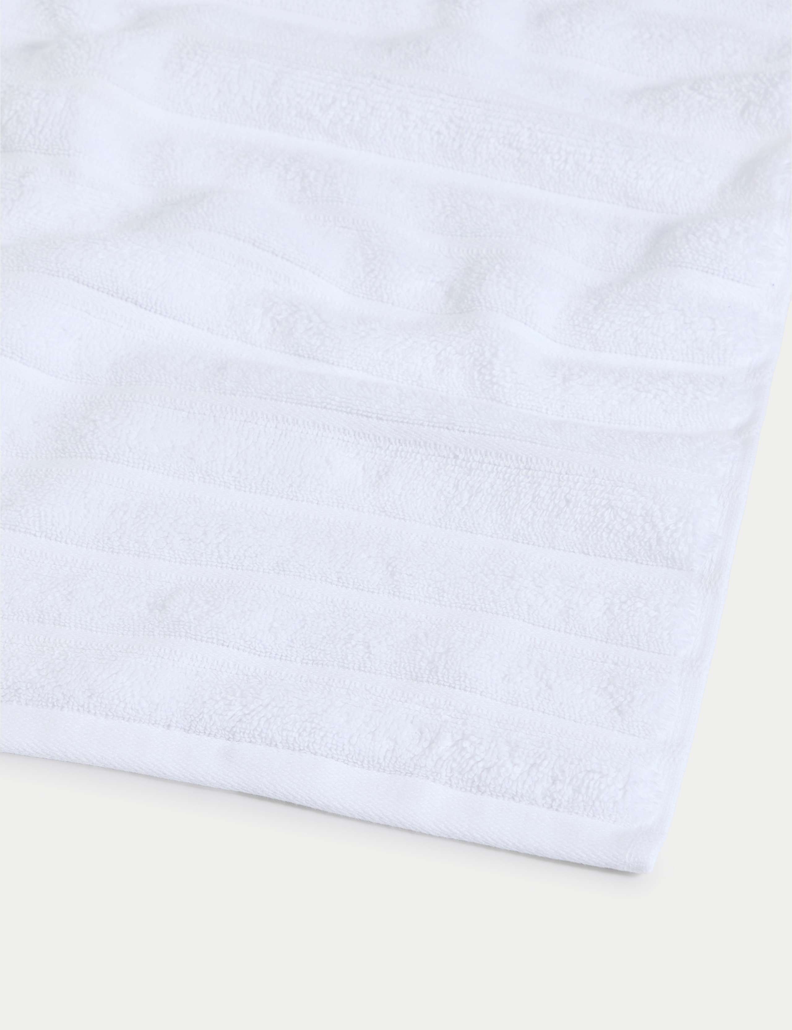 Pure Cotton Super Plush Ribbed Bath Towel, imported from the UK