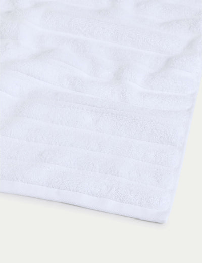 M&S Pure Cotton Super Plush Ribbed Bath Towel- Buy online at McGrocer