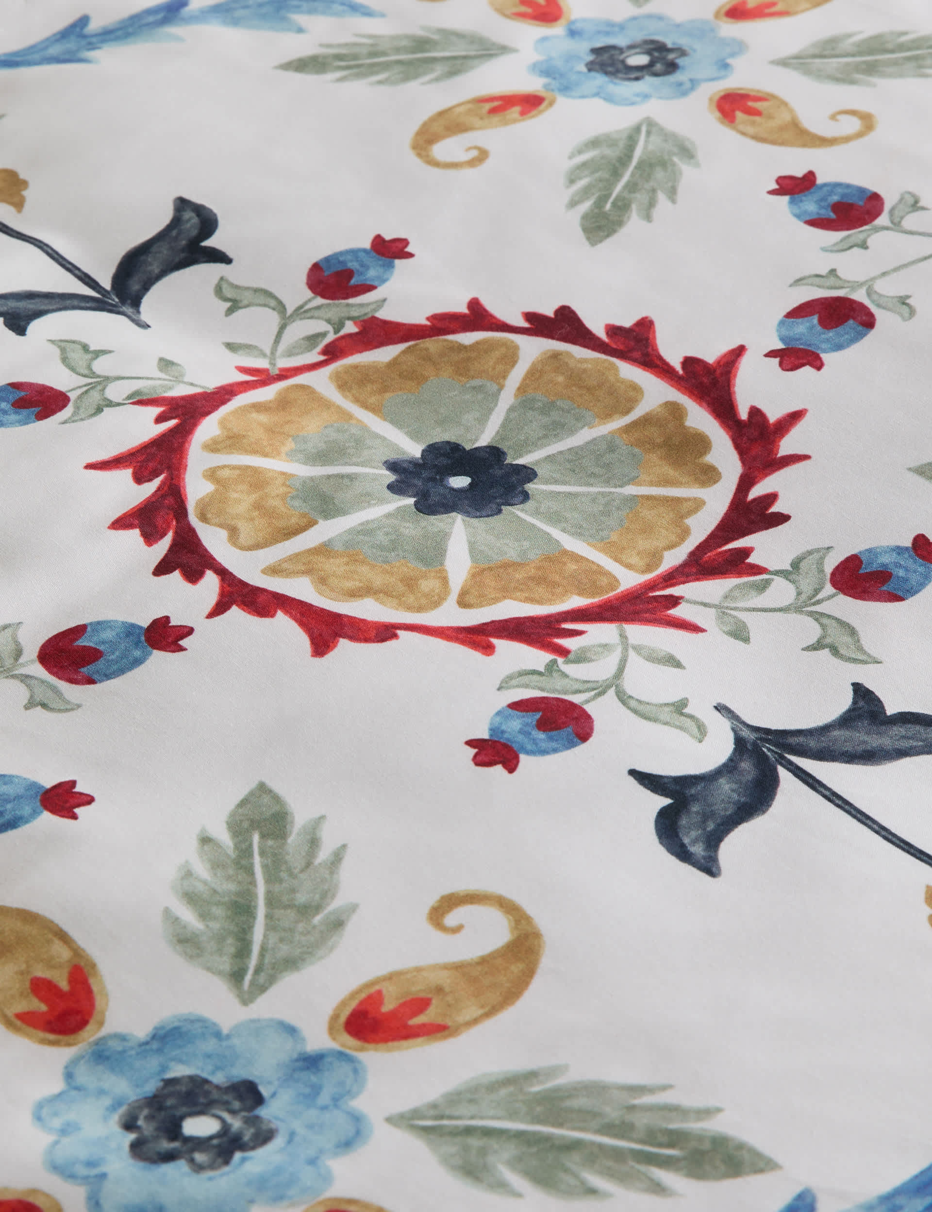 Suzani pattern bedding set in pure cotton, imported from the UK