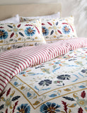 Suzani pattern bedding set in pure cotton, imported from the UK