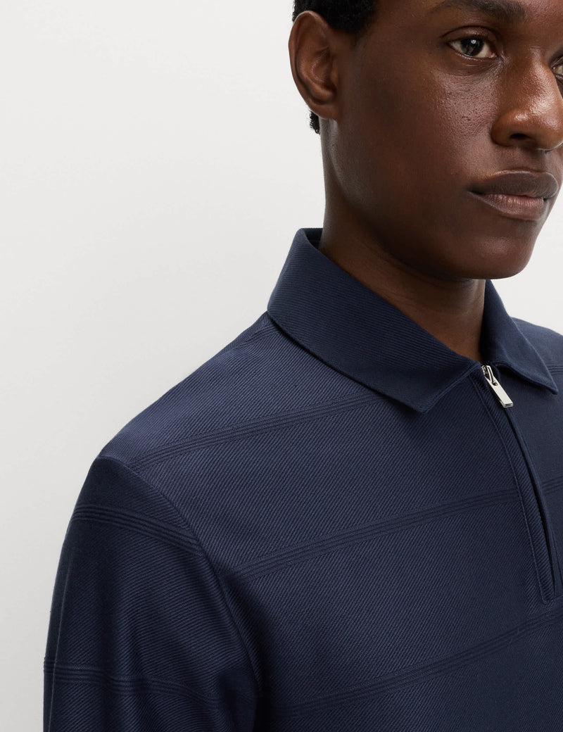 M&S pure cotton textured half zip sweatshirt, imported from the UK