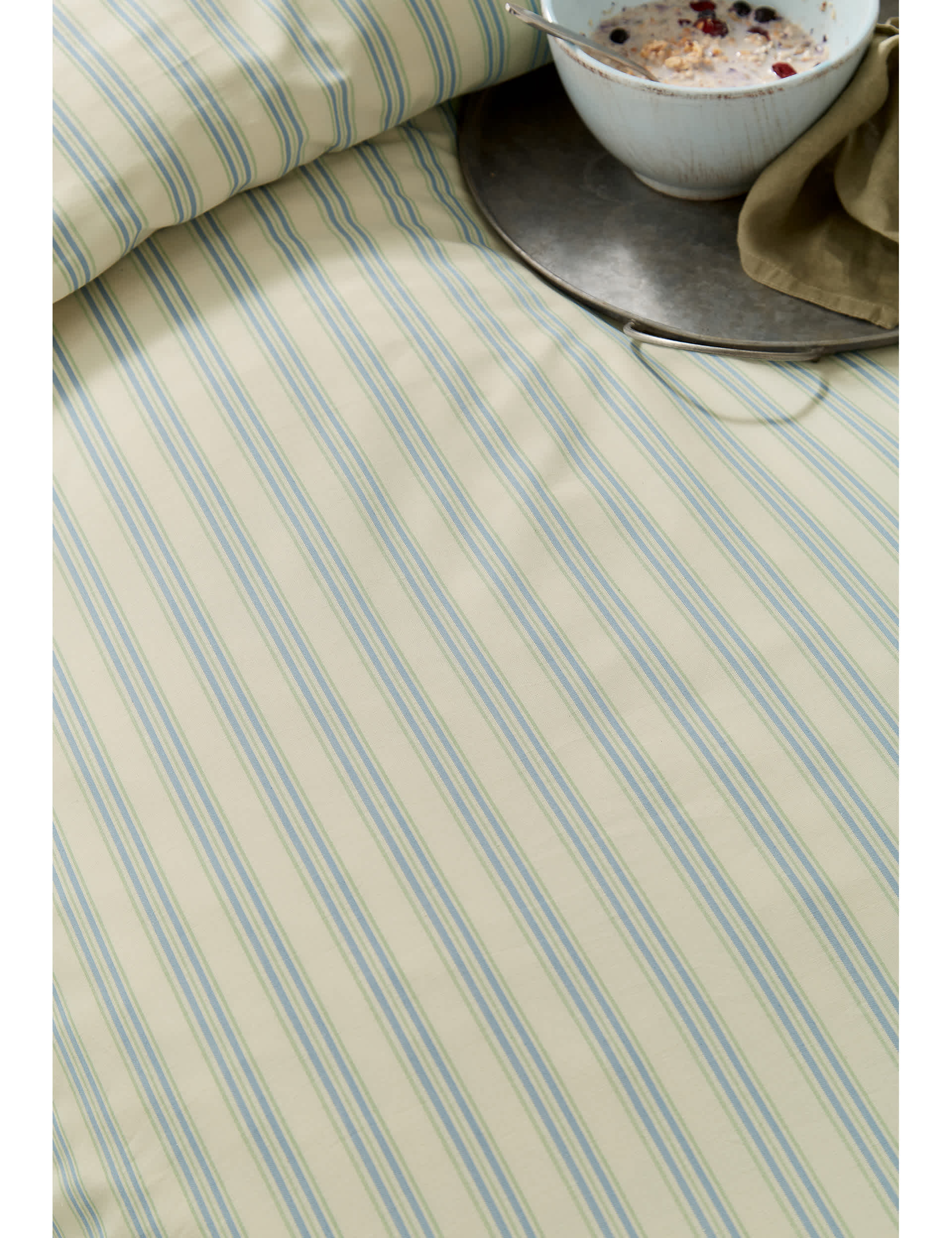 Pure cotton ticking stripe bedding set, imported from the UK