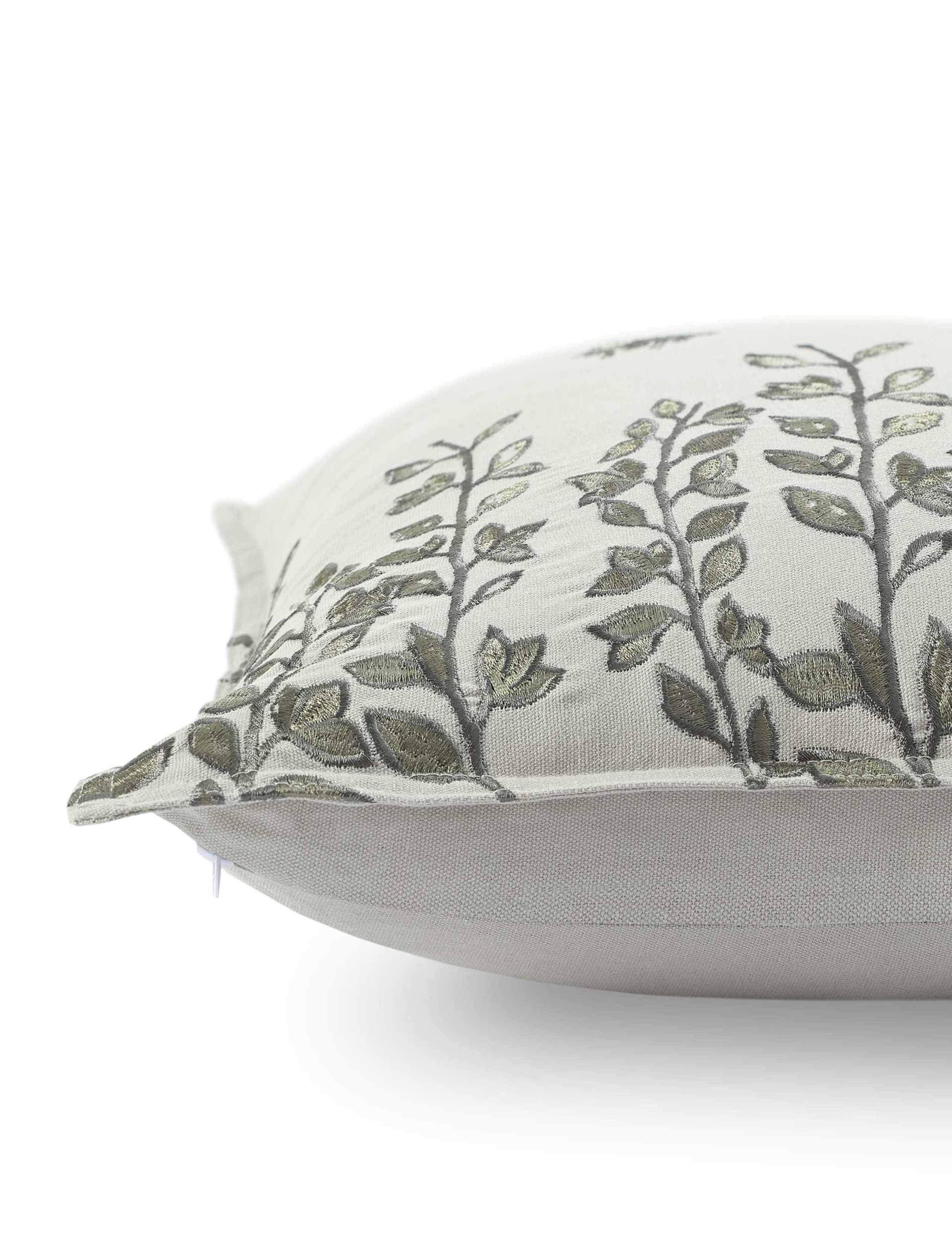 MM Linen Toby Embroidered Bolster Cushion 60cm, imported from the UK