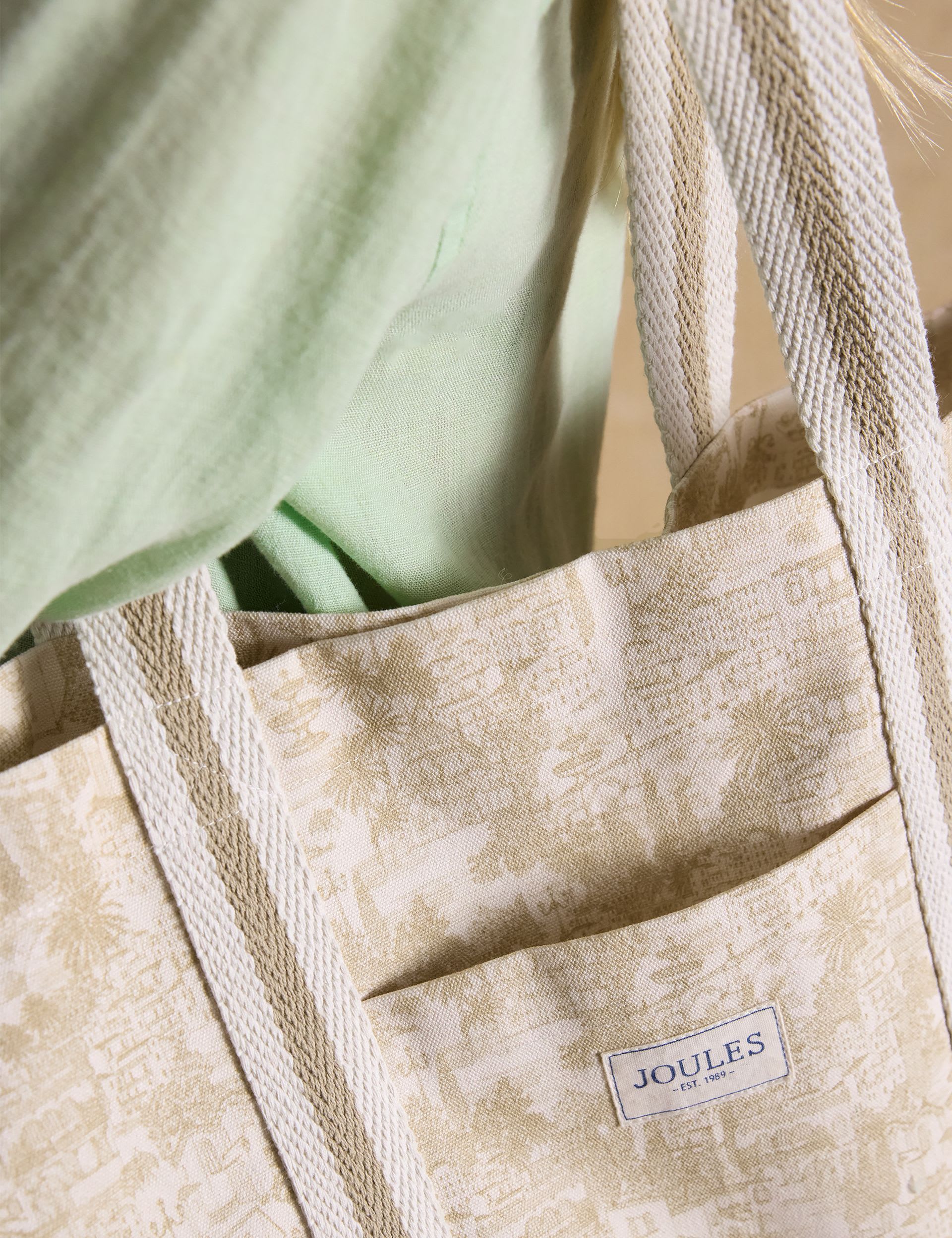 Joules pure cotton Toile print tote bag (British brand)