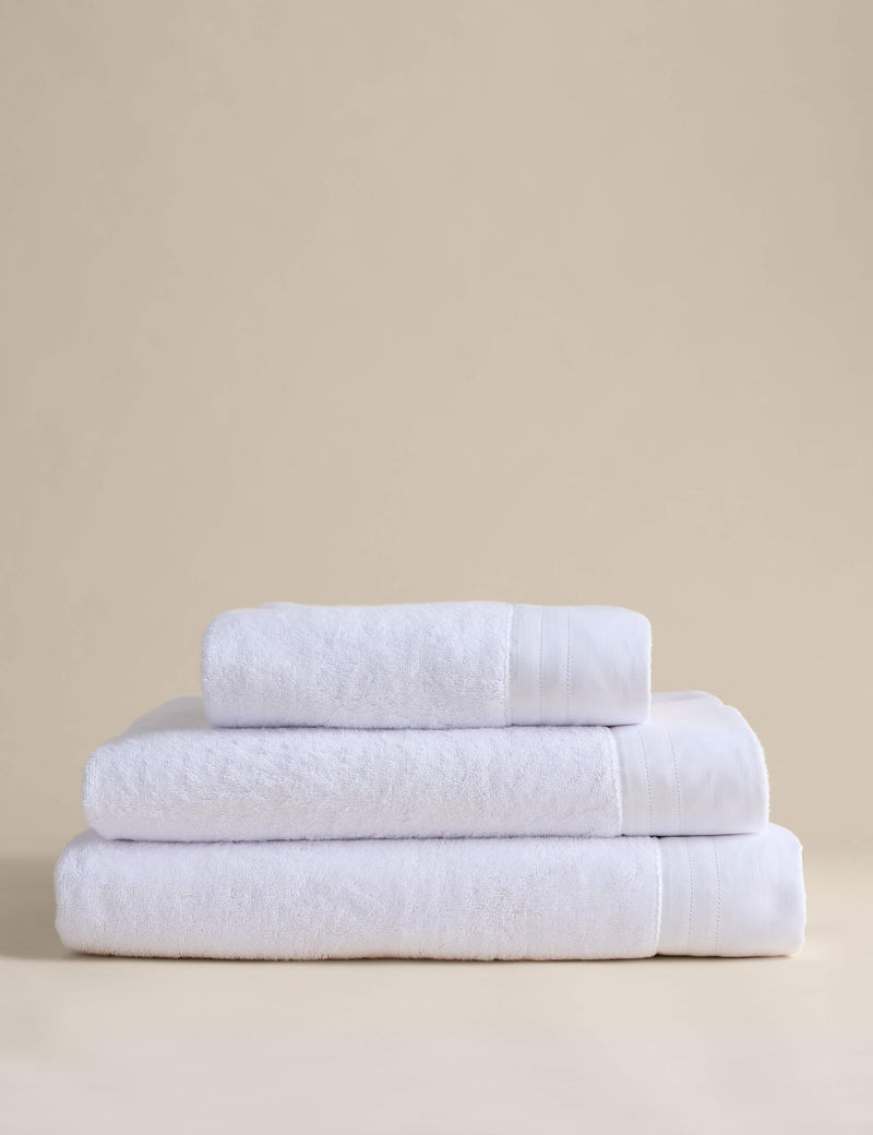 Pure cotton towel with linen border, UK version