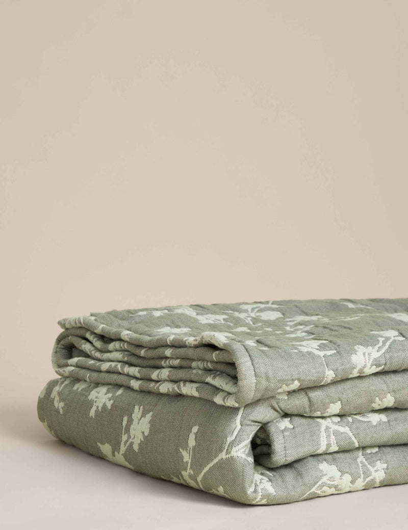 Pure Cotton Trailing Cherry Bedspread, imported from the UK