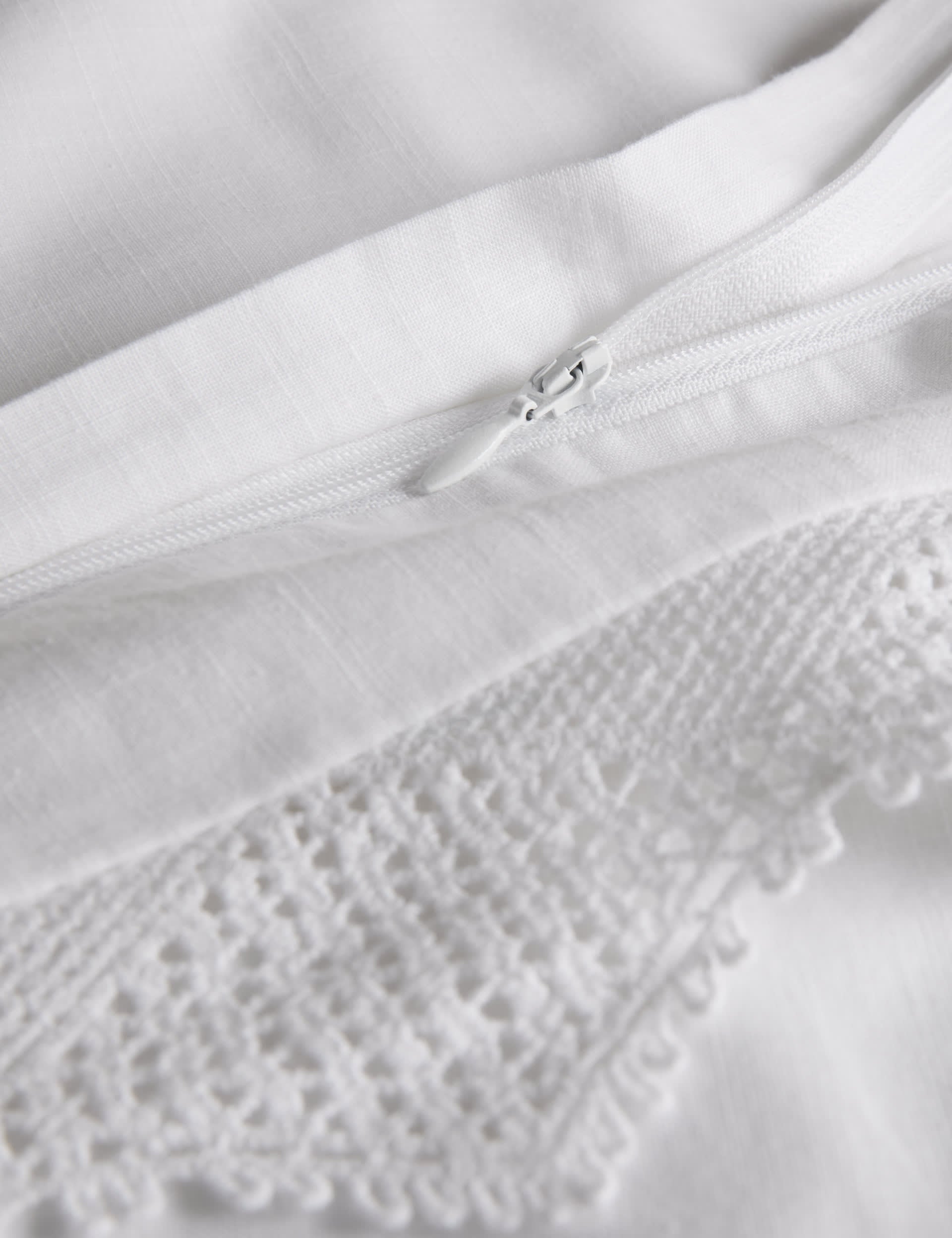 Pure cotton vintage lace embroidered bedding set, imported from the UK