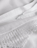 Pure cotton vintage lace embroidered bedding set, imported from the UK