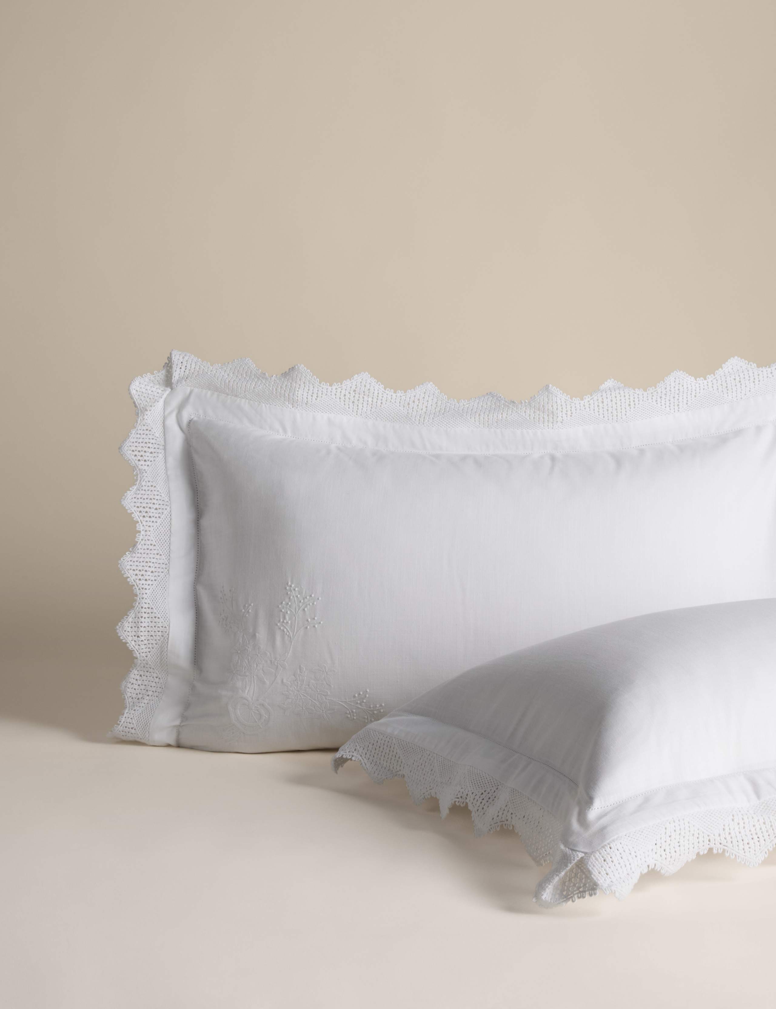 Pure cotton vintage lace embroidered bedding set, imported from the UK