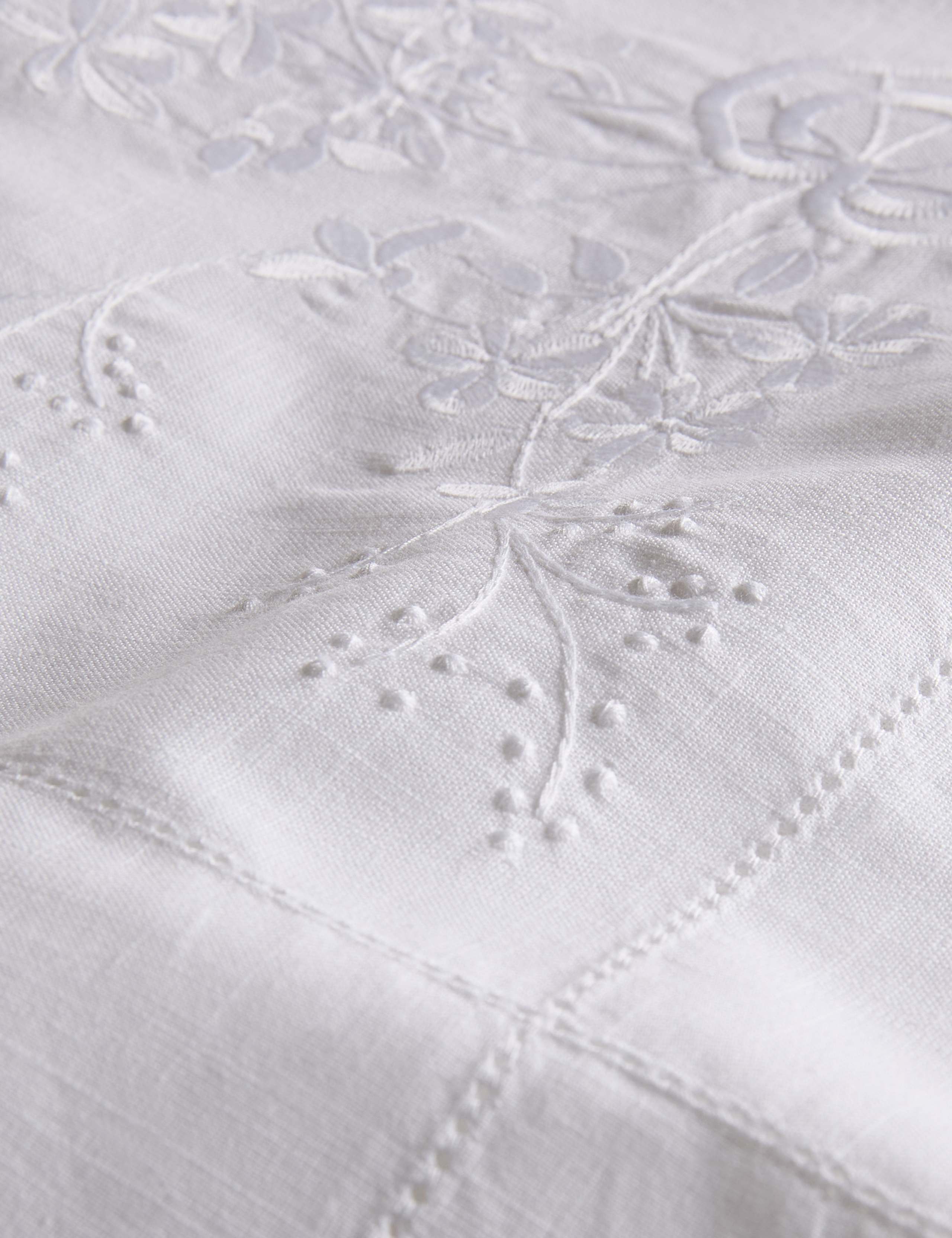 Pure cotton vintage lace embroidered bedding set, imported from the UK