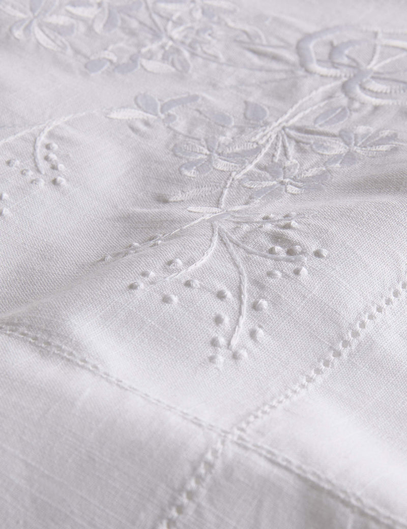 Pure cotton vintage lace embroidered bedding set, imported from the UK