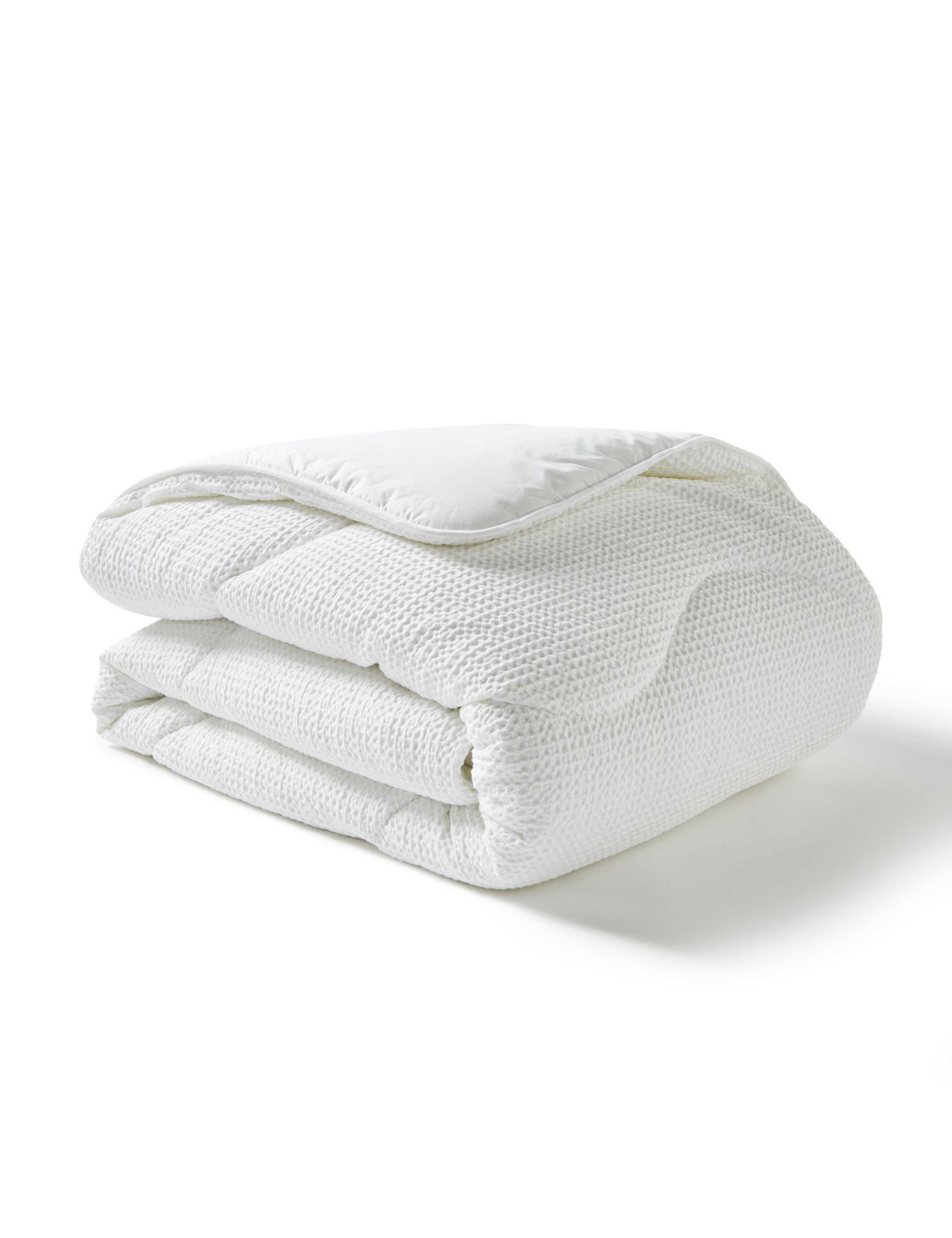 Night Lark cotton waffle 4.5 tog coverless duvet, imported from the UK