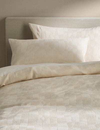 M&S Pure Cotton Waffle Abstract Bedding Set- Buy online at McGrocer