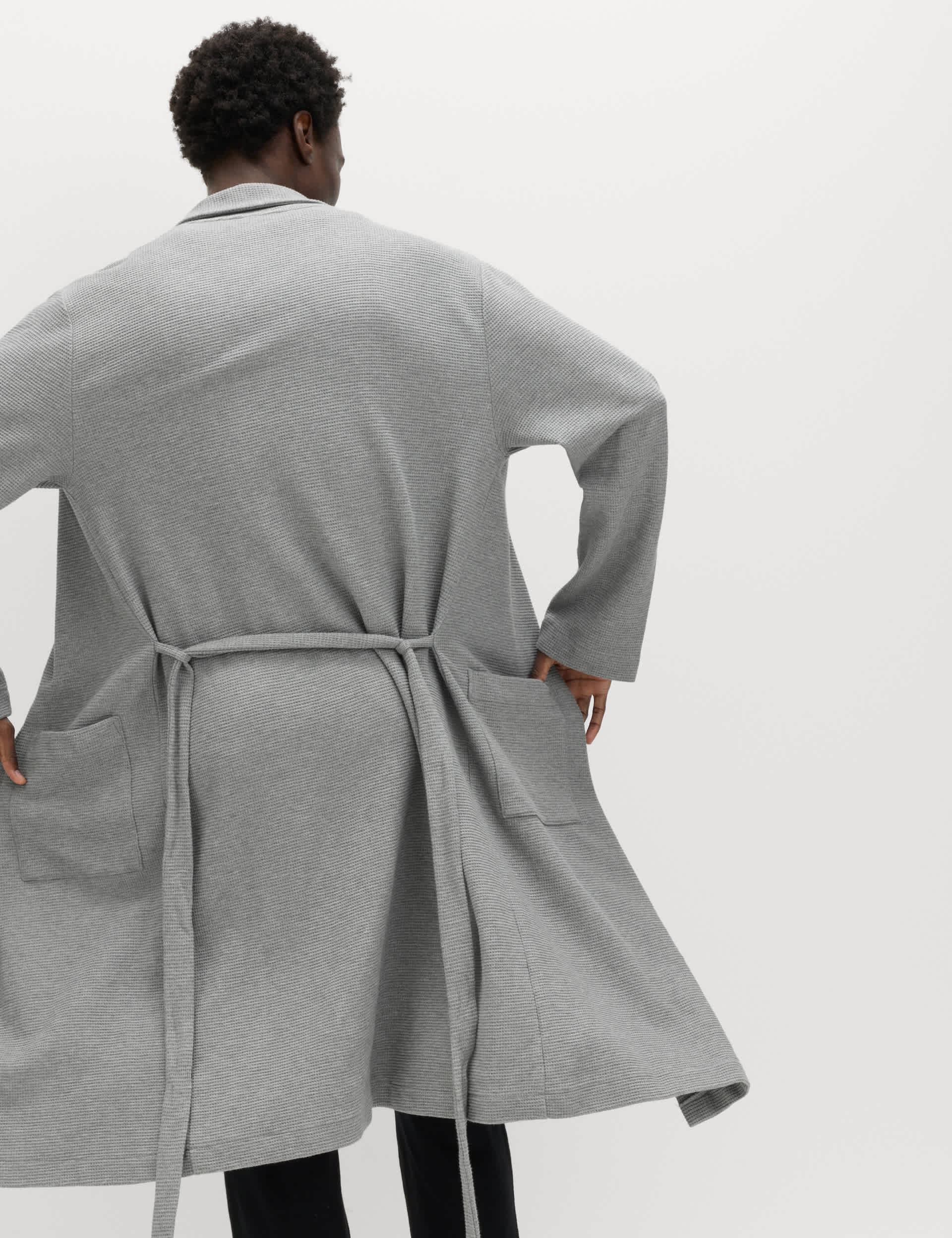 M&S Pure Cotton Waffle Lightweight Dressing Gown, imported from the UK