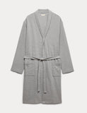 M&S Pure Cotton Waffle Lightweight Dressing Gown, imported from the UK