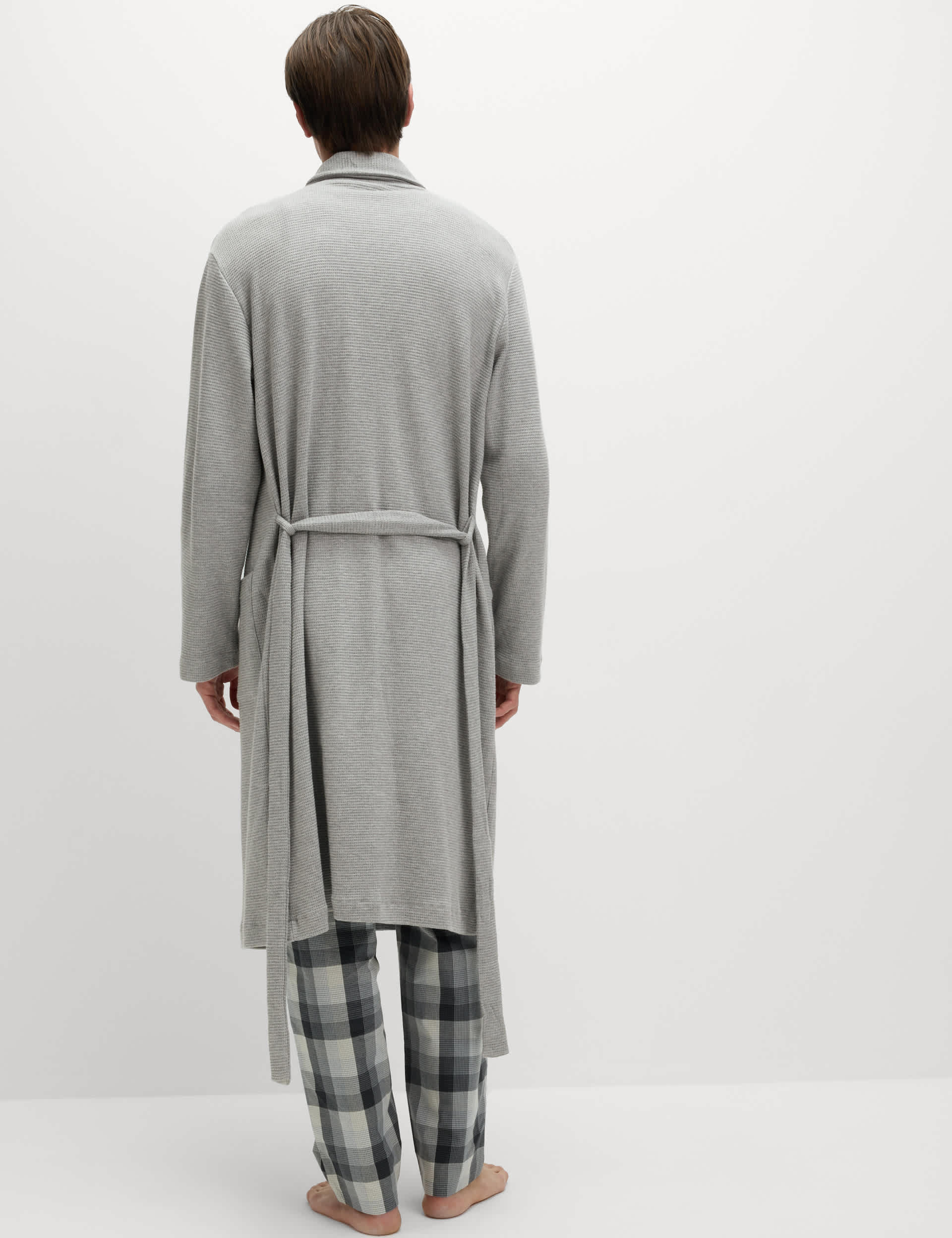 M&S Pure Cotton Waffle Lightweight Dressing Gown, imported from the UK