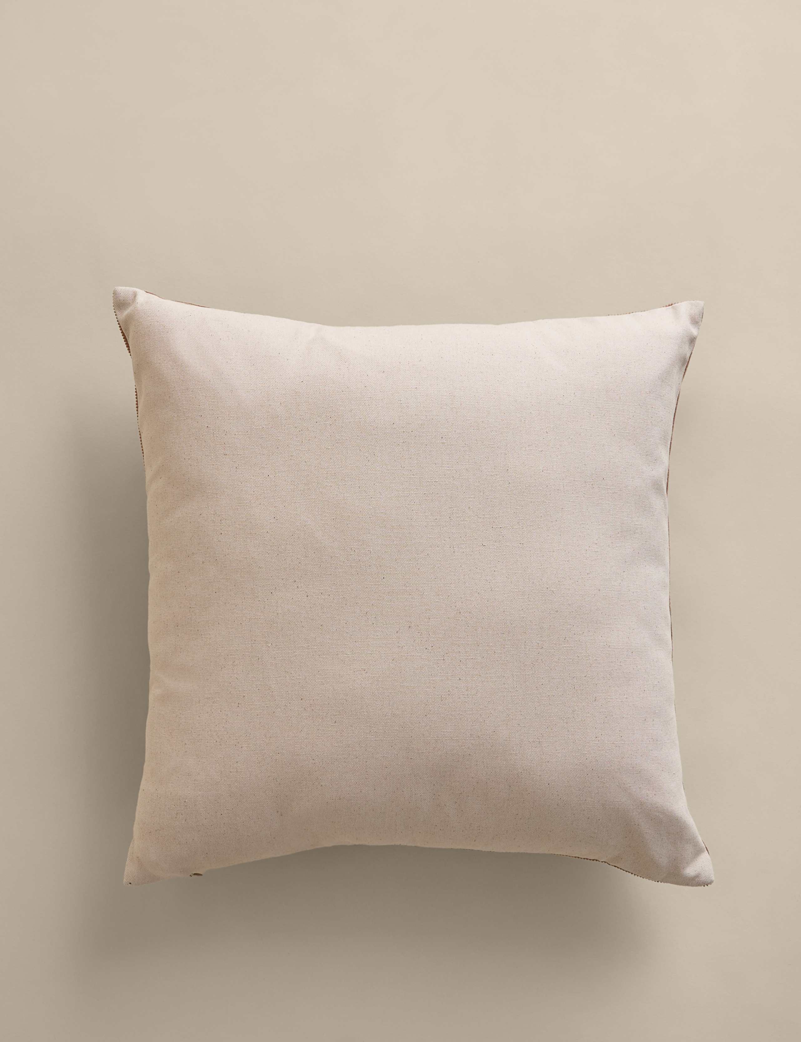 Washed cotton cord cushion 45 cm - British product