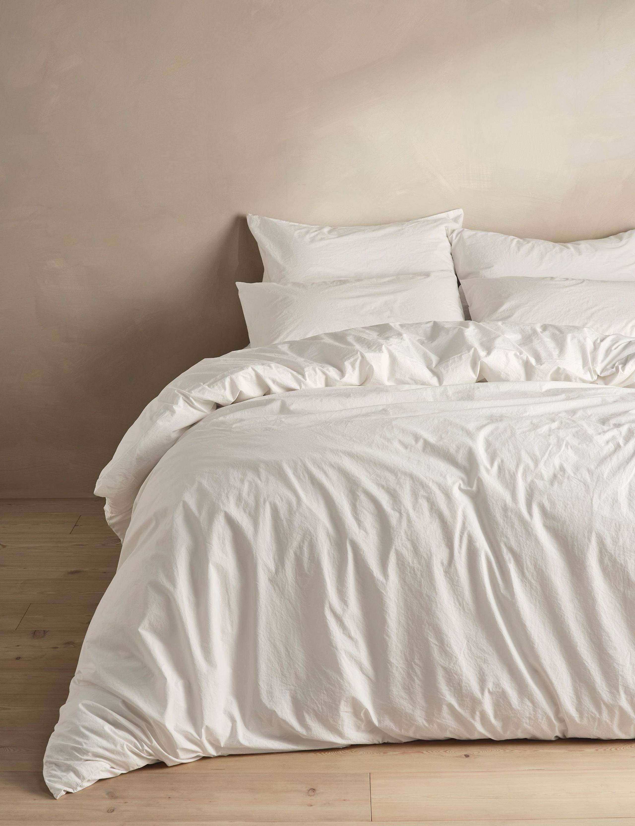 Bedfolk pure cotton washed fitted sheet, imported from the UK