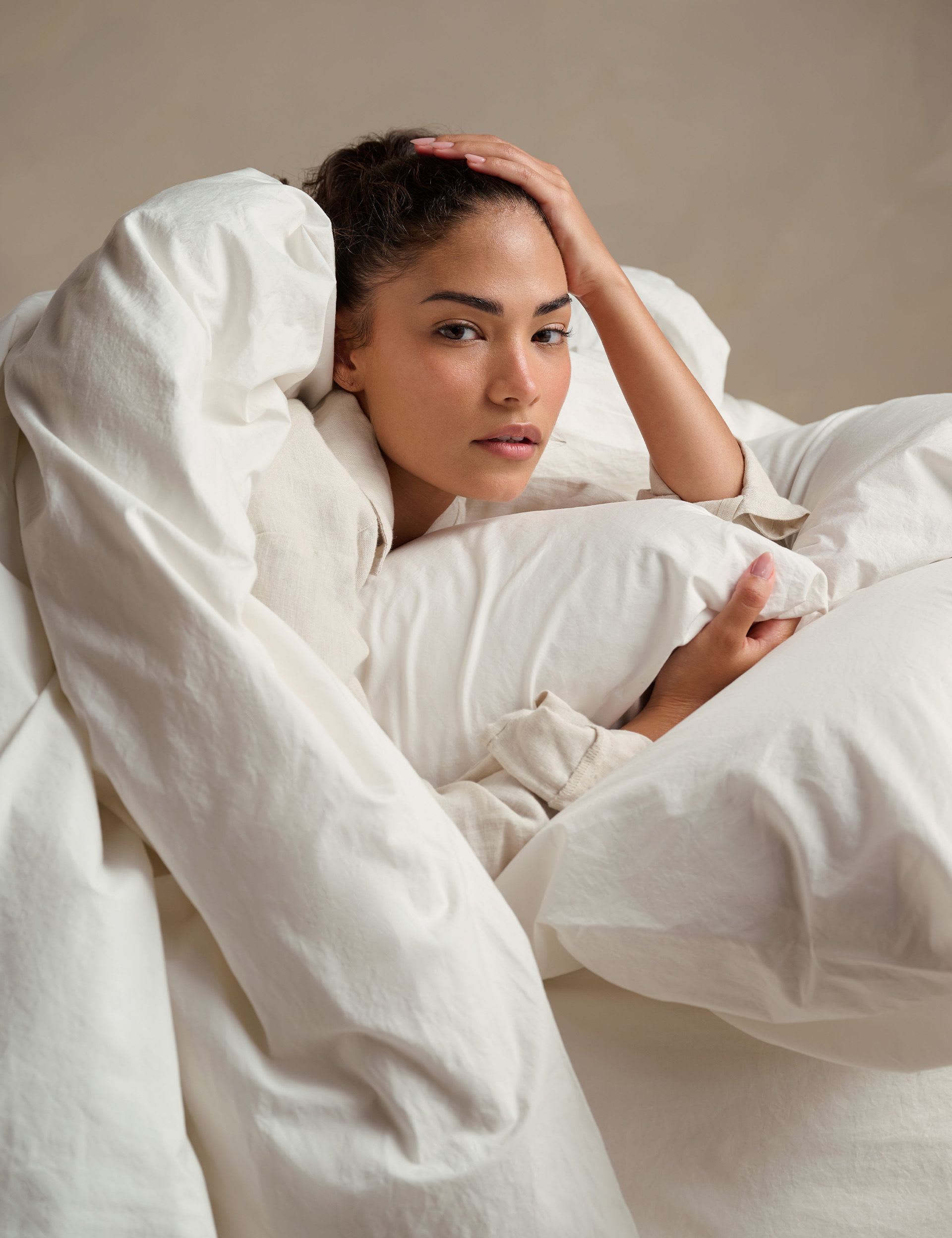 Bedfolk pure cotton washed fitted sheet, imported from the UK