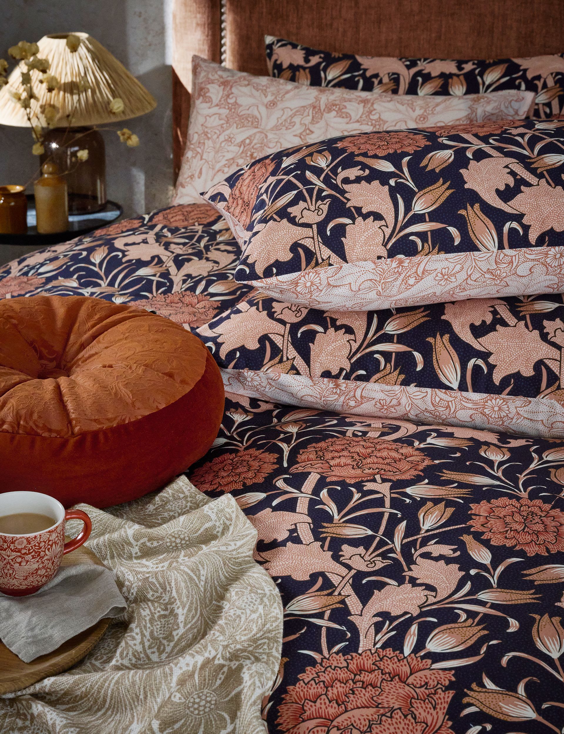 William Morris at Home pure cotton Wild Tulip bedding set (British brand)