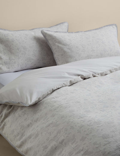 M&S Pure Cotton Woodblock Floral Jacquard Bedding Set- Buy online at McGrocer