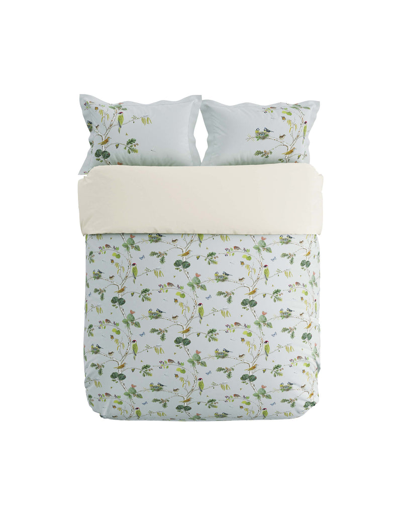 Sanderson Woodland Chorus duvet cover, imported from the UK