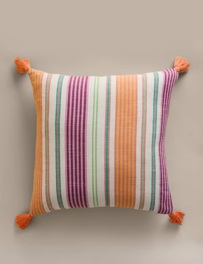 M&S Pure Cotton Woven Striped Outdoor Cushion 50cm x 50cm- Buy online at McGrocer