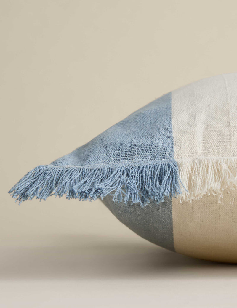 Pure cotton woven striped outdoor cushion 50 cm, UK version