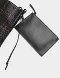 Jaeger pure leather lattice tote bag (British brand)