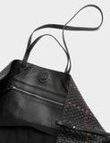 Jaeger pure leather lattice tote bag (British brand)