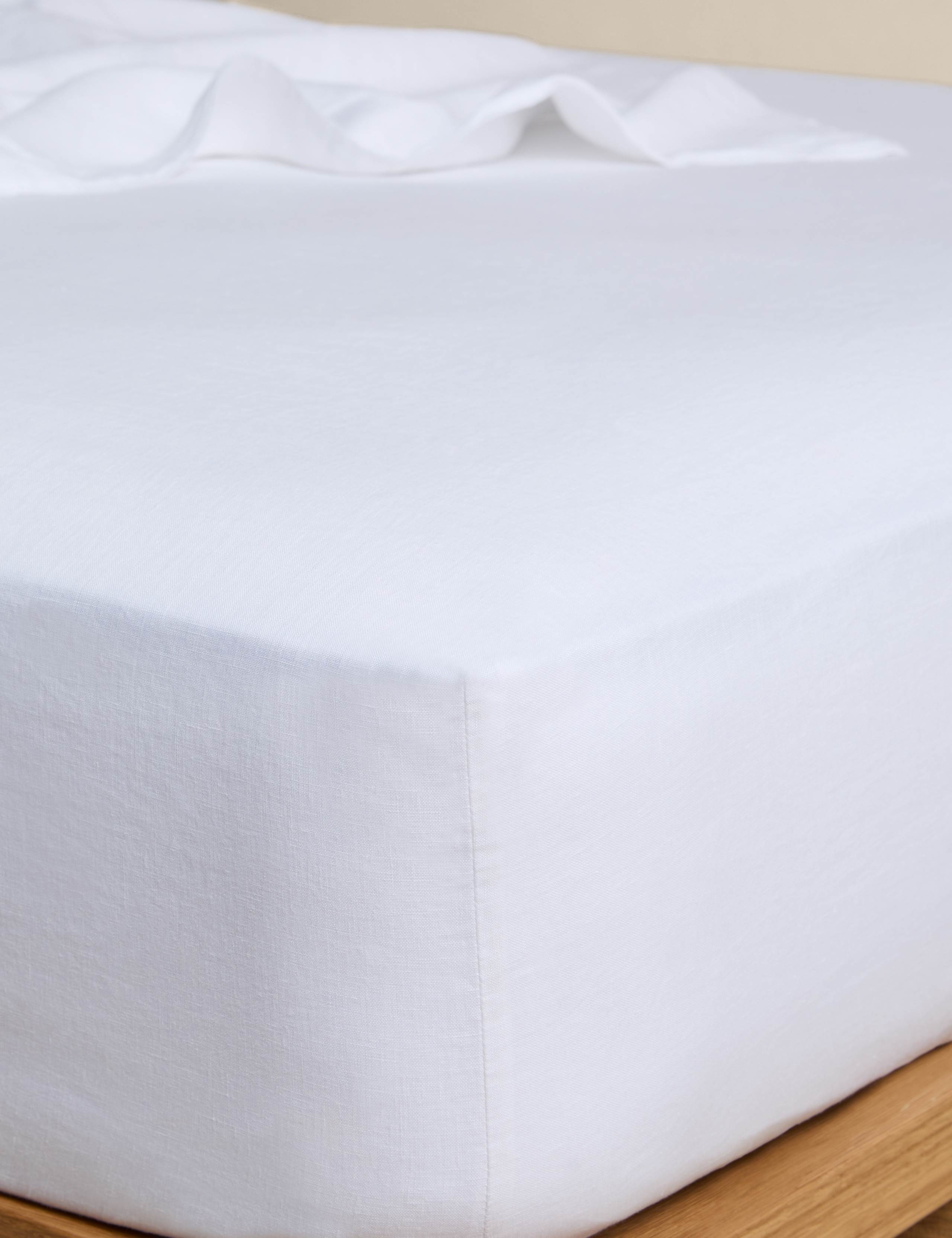 Pure linen deep fitted sheet (British brand)