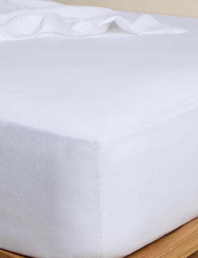 M&S Pure Linen Deep Fitted Sheet- Buy online at McGrocer