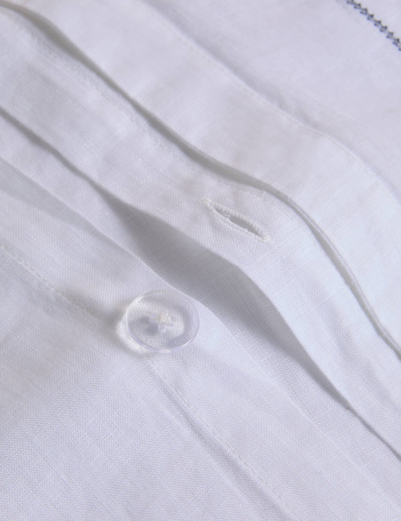 Pure linen embroidered bedding set, UK version
