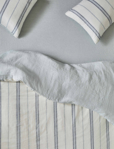 M&S Piglet In Bed Pure Linen Farmhouse Stripe Fitted Sheet- Buy online at McGrocer