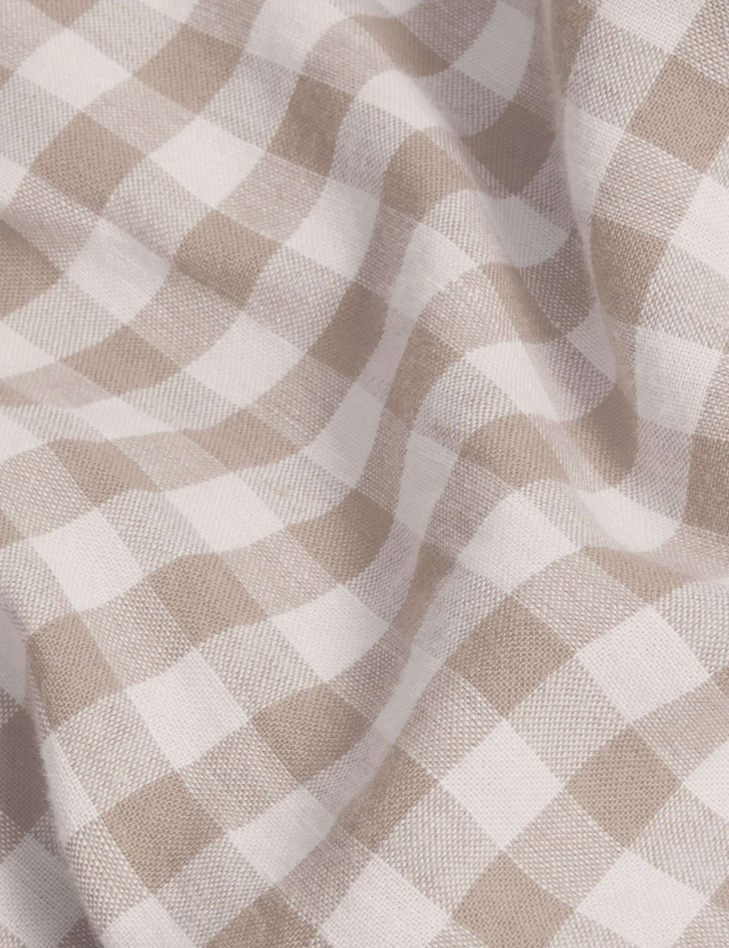 Piglet in Bed pure linen gingham flat sheet, UK version