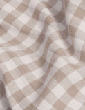 Piglet in Bed pure linen gingham flat sheet, UK version