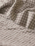 Piglet in Bed pure linen gingham flat sheet, UK version