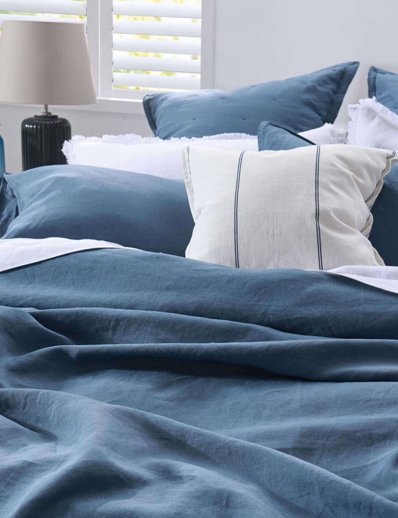 MM Linen pure linen ocean bedding set (British brand)