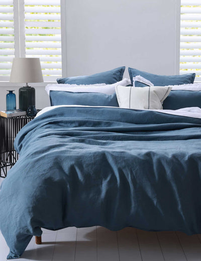 M&S MM Linen Pure Linen Ocean Bedding Set- Buy online at McGrocer