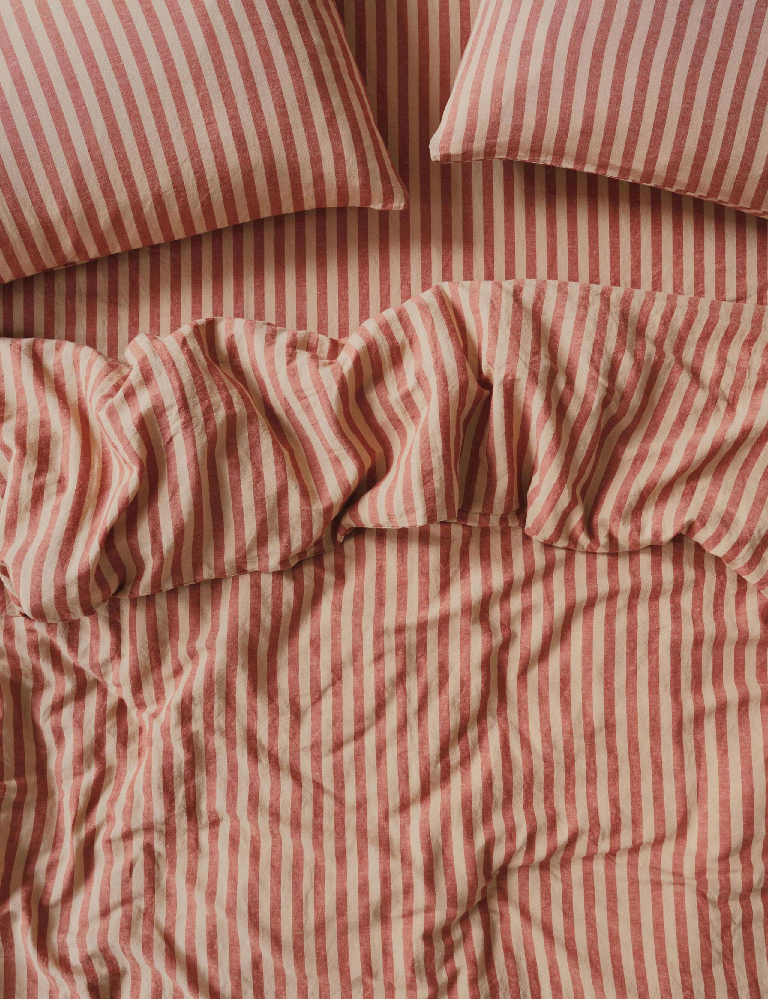 Piglet in Bed Pembroke Stripe duvet cover (British brand)