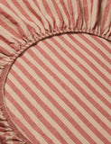 Piglet in Bed pure linen Pembroke Stripe fitted sheet (British brand)