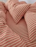 Piglet in Bed pure linen Pembroke Stripe fitted sheet (British brand)