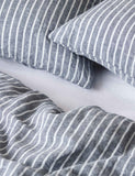 Bedfolk Pure Linen Striped Duvet Cover - British product