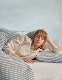 Bedfolk Pure Linen Striped Duvet Cover - British product
