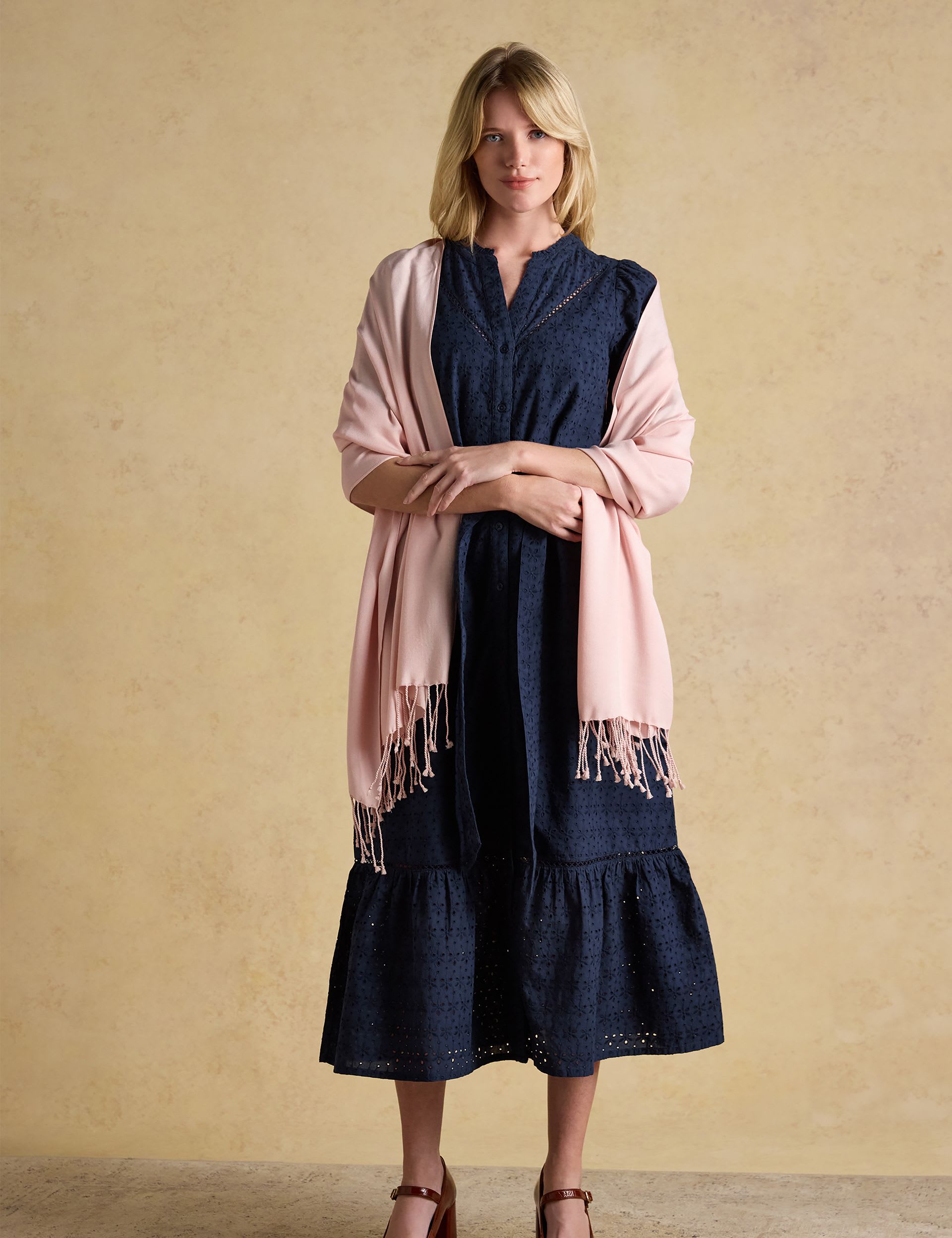 Joules pure modal fringed scarf - British product