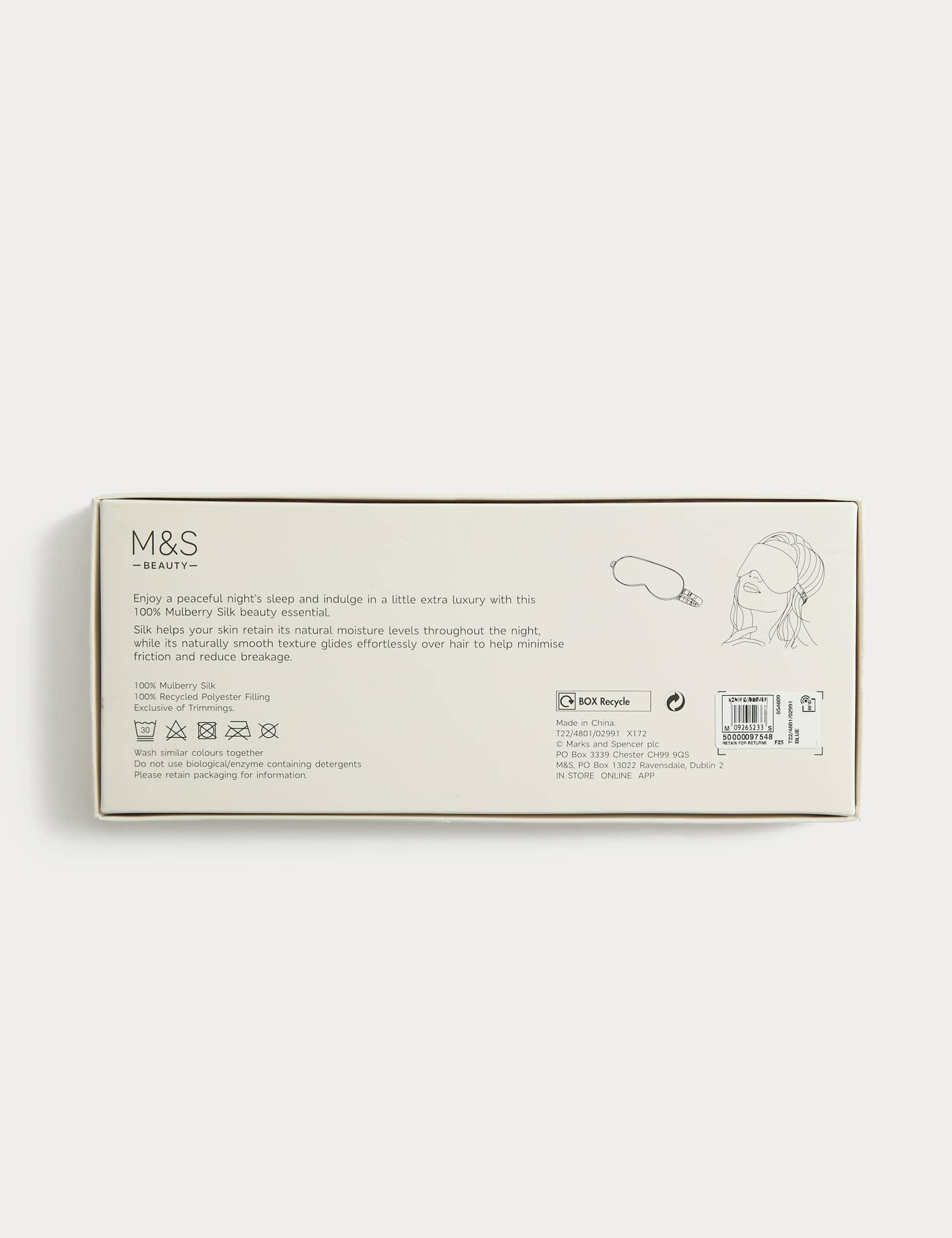 Pure mulberry silk eye mask, imported from the UK
