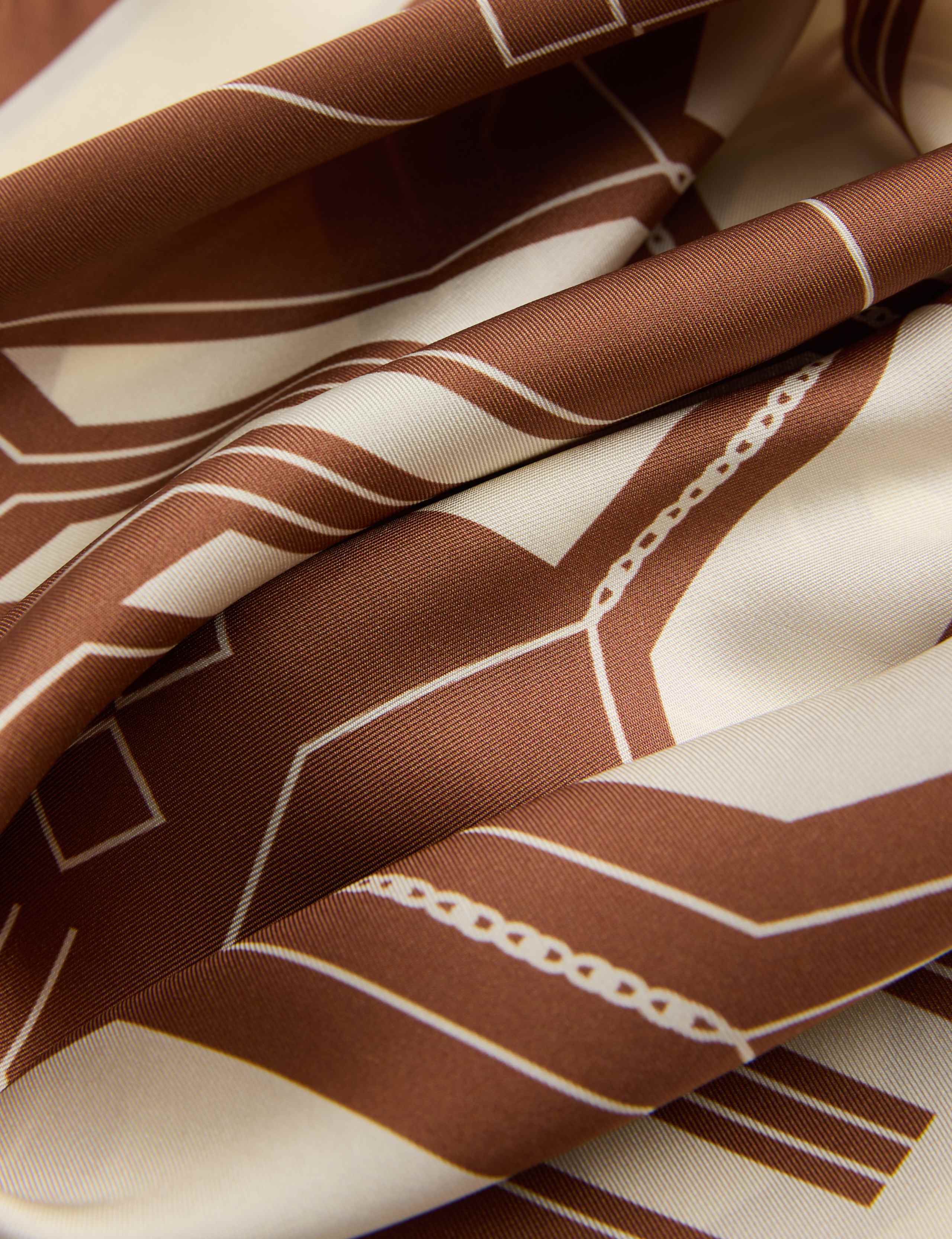 Jaeger silk scarf geometric print 64cm - British product