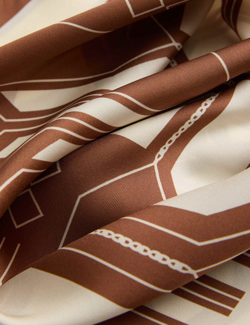 Jaeger silk scarf geometric print 64cm - British product