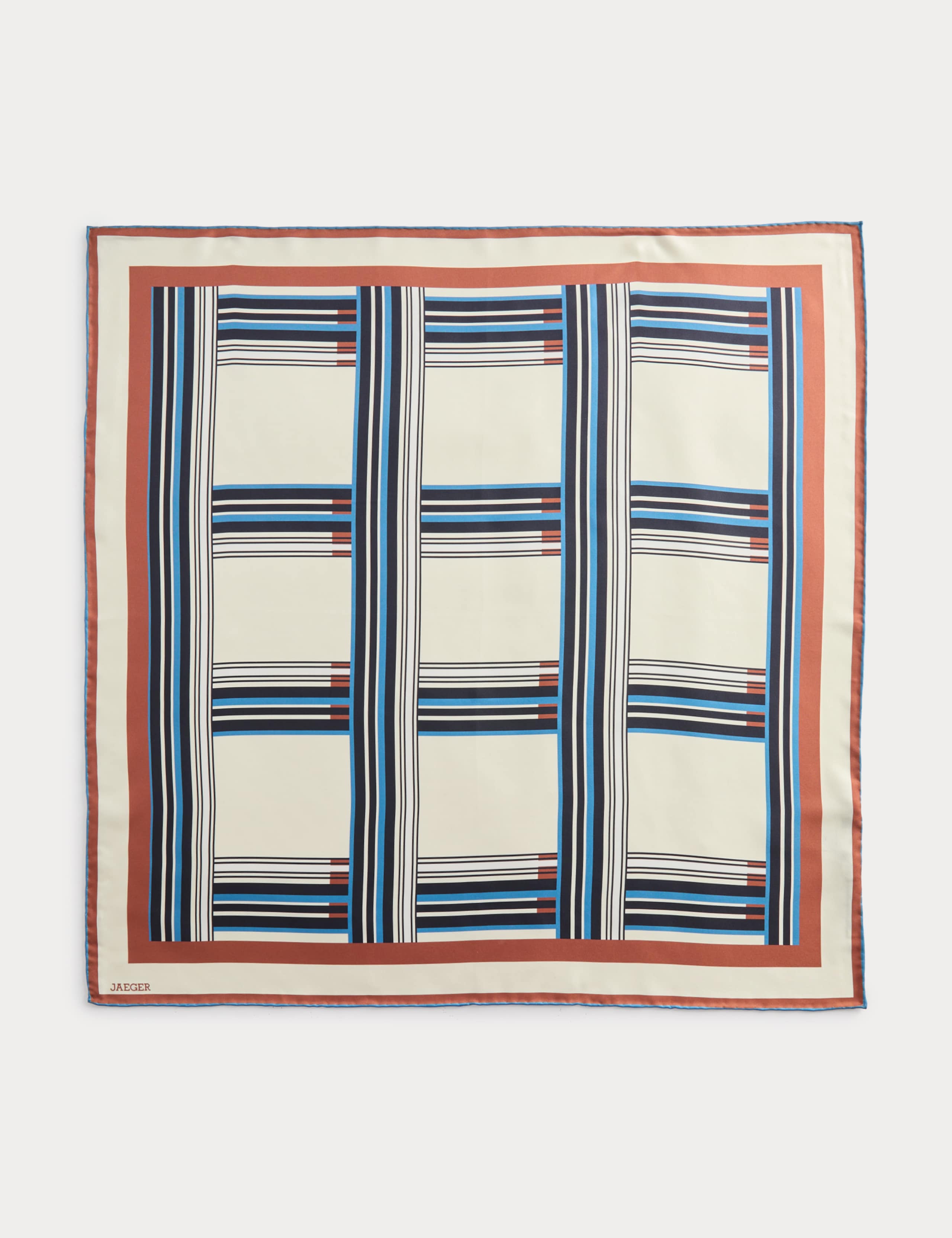 Jaeger pure silk geometric scarf 64cm - British product