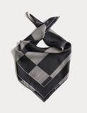 Jaeger pure silk hand-rolled colour block scarf (British brand)